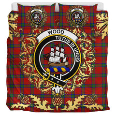 Wood Dress Tartan Crest Bedding Set - Golden Thistle Style