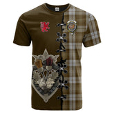 Baillie Dress Tartan T-shirt - Lion Rampant And Celtic Thistle Style