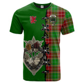 Baxter Modern Tartan T-shirt - Lion Rampant And Celtic Thistle Style