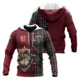 Borthwick Tartan Hoodie - Lion Rampant And Celtic Thistle Style