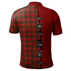 Bruce Tartan Polo Shirt - Lion Rampant And Celtic Thistle Style