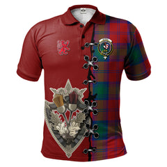 Byres (Byses) Tartan Polo Shirt - Lion Rampant And Celtic Thistle Style