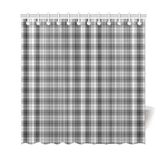 Douglas Grey Modern Tartan Shower Curtain