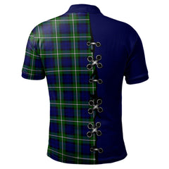 Forbes Modern Tartan Polo Shirt - Lion Rampant And Celtic Thistle Style