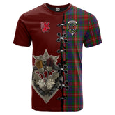 Fraser of Lovat Tartan T-shirt - Lion Rampant And Celtic Thistle Style