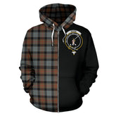 Gunn Weathered Tartan Crest Zipper Hoodie - Half Of Me Style