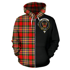 MacGill Modern Tartan Crest Zipper Hoodie - Half Of Me Style