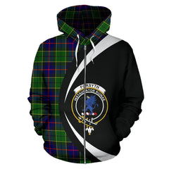 Forsyth Modern Tartan Crest Zipper Hoodie - Circle Style