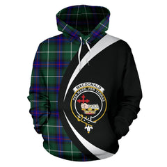 MacDonald of the Isles Hunting Modern Tartan Crest Hoodie - Circle Style