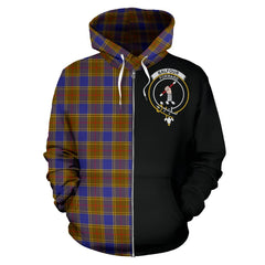Balfour Modern Tartan Crest Zipper Hoodie - Half Of Me Style