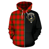 MacQuarrie Modern Tartan Crest Zipper Hoodie - Half Of Me Style