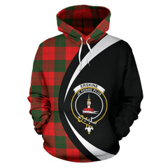 Erskine Modern Tartan Crest Hoodie - Circle Style