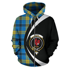 Laing Tartan Crest Zipper Hoodie - Circle Style