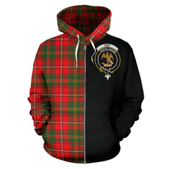 Hay Modern Tartan Crest Zipper Hoodie - Half Of Me Style