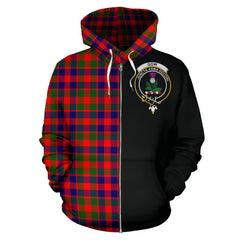 Gow Modern Tartan Crest Zipper Hoodie - Half Of Me Style