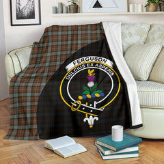 Fergusson Weathered Tartan Crest Blanket - 3 Sizes
