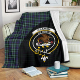 Graham of Montrose Modern Tartan Crest Blanket Wave Style