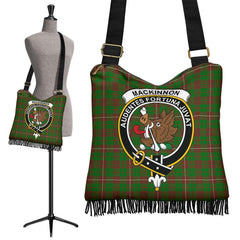 MacKinnon Hunting Modern Tartan Clan Badge Boho Handbag