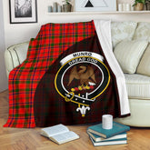 Munro Modern Tartan Crest Blanket Wave Style