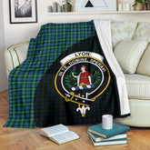 Lyon Tartan Crest Blanket Wave Style