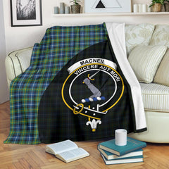 MacNeill of Barra Ancient Tartan Crest Blanket Wave Style