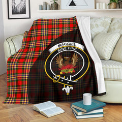 MacGill Modern Tartan Crest Blanket Wave Style