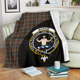 Murray of Atholl Weathered Tartan Crest Blanket Wave Style