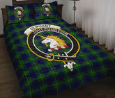Oliphant Modern Tartan Crest Quilt Bed Set