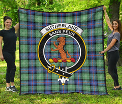 Sutherland Ancient Tartan Crest Quilt - SP