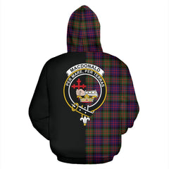 MacDonald Modern Tartan Crest Zipper Hoodie - Half Of Me Style