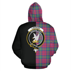 Lindsay Ancient Tartan Crest Zipper Hoodie - Half Of Me Style
