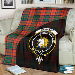 Stewart of Appin Ancient Tartan Crest Blanket Wave Style