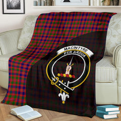 MacIntyre Modern Tartan Crest Blanket Wave Style