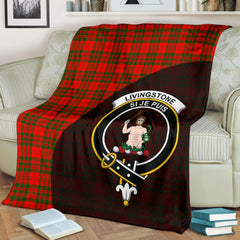 Livingstone Modern Tartan Crest Blanket Wave Style