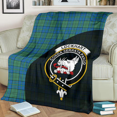 Lockhart Tartan Crest Blanket Wave Style