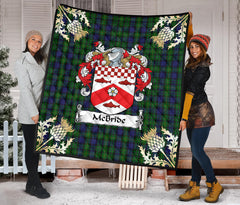 McBride Tartan Crest Premium Quilt - Gold Thistle Style SP