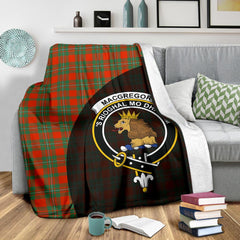 MacGregor Ancient Tartan Crest Blanket Wave Style