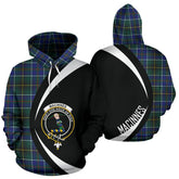 MacInnes Modern Tartan Crest Hoodie - Circle Style