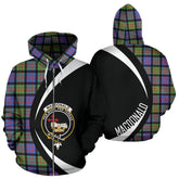MacDonald Ancient Tartan Crest Zipper Hoodie - Circle Style