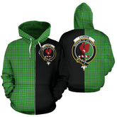 Currie Tartan Crest Zipper Hoodie - Half Of Me Style