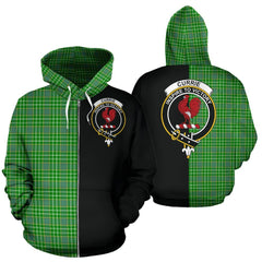 Currie Tartan Crest Zipper Hoodie - Half Of Me Style