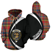 Drummond of Strathallan Tartan Crest Zipper Hoodie - Circle Style