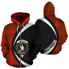 Livingstone Modern Tartan Crest Zipper Hoodie - Circle Style