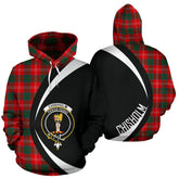 Chisholm Modern Tartan Crest Hoodie - Circle Style