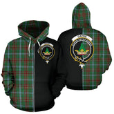 Gayre Tartan Crest Zipper Hoodie - Half Of Me Style