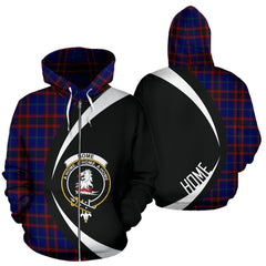 Home Modern Tartan Crest Zipper Hoodie - Circle Style