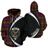 Carnegie Modern Tartan Crest Zipper Hoodie - Circle Style