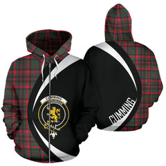 Cumming Hunting Modern Tartan Crest Zipper Hoodie - Circle Style