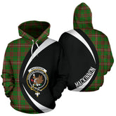 MacKinnon Hunting Modern Tartan Crest Hoodie - Circle Style