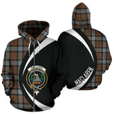 MacLaren Weathered Tartan Crest Zipper Hoodie - Circle Style